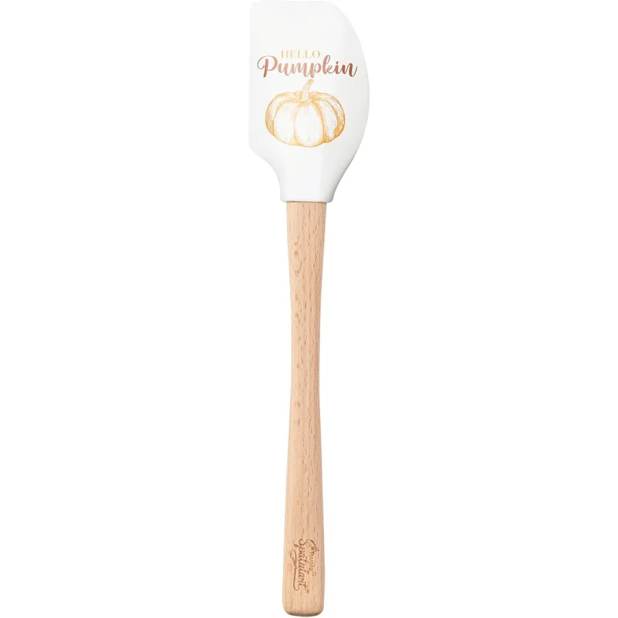 

Spatulart 'Hello Pumpkin' Fall Silicone Spatula with Wood Handle BPA Free Heat-Resistant Ideal for Baking Mixing and Meal Prep
