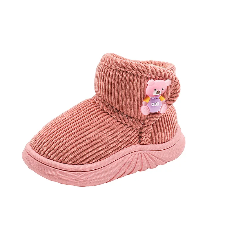 Children Winter Boots Thicken Plush Warm Girls Boots Fashion Thick Sole Non-slip Snow Boots Outdoor Boys Cotton Shoes Ботинки