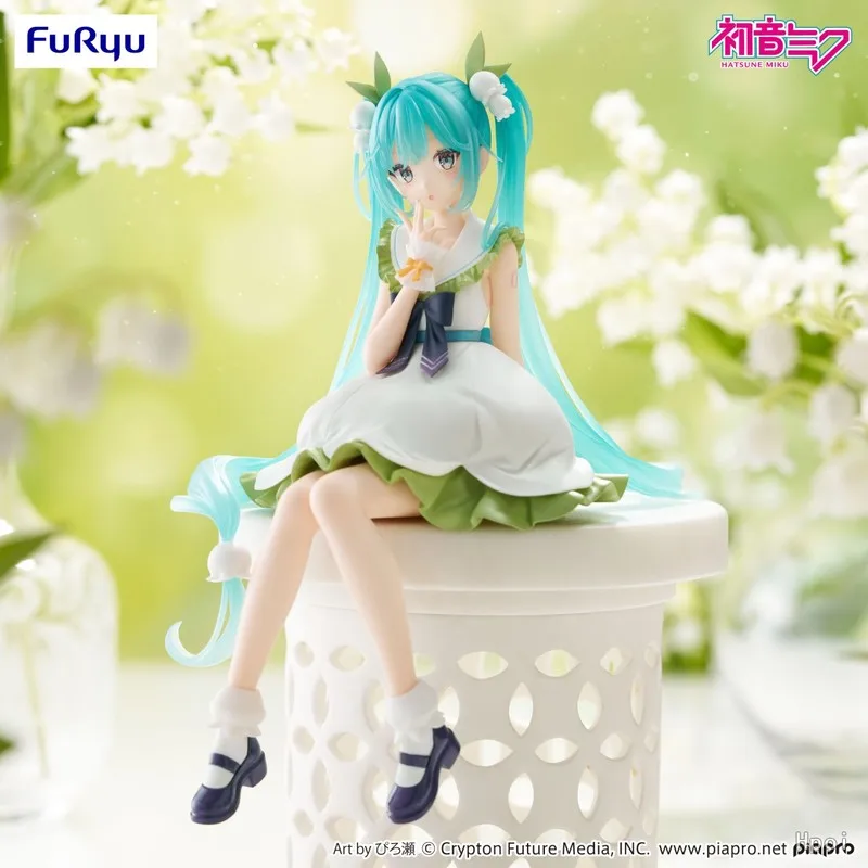 オリジナル本物モデル風流ヌードルストッパー初音ミク-14-センチ花の妖精スズランフィギュアアニメ置物おもちゃギフト