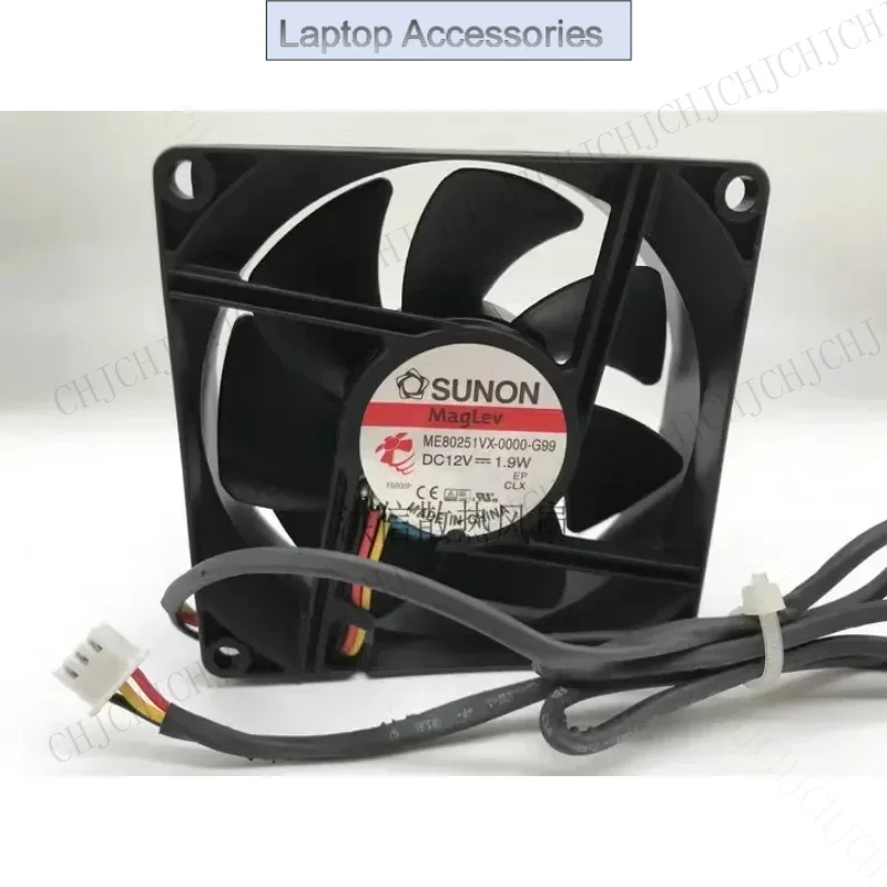 

Original New Fan For SUNON ME80251VX-0000-G99 DC12V 1.9W 8CM 8025 80x80x25mm 3-wire Fan