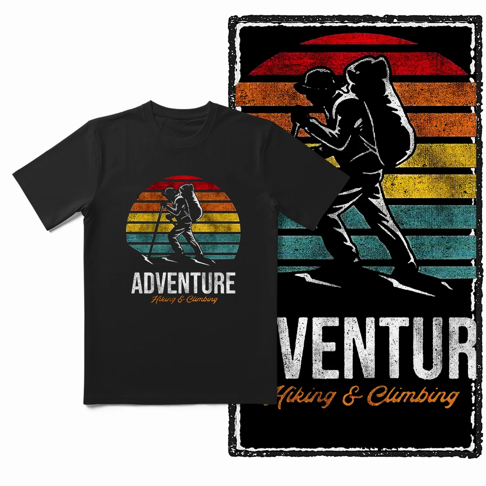 Coolmind YA008 100% cotton adventure print men T shirt big size cool exclusive graphic men tshirt loose cotton  tee shirt man