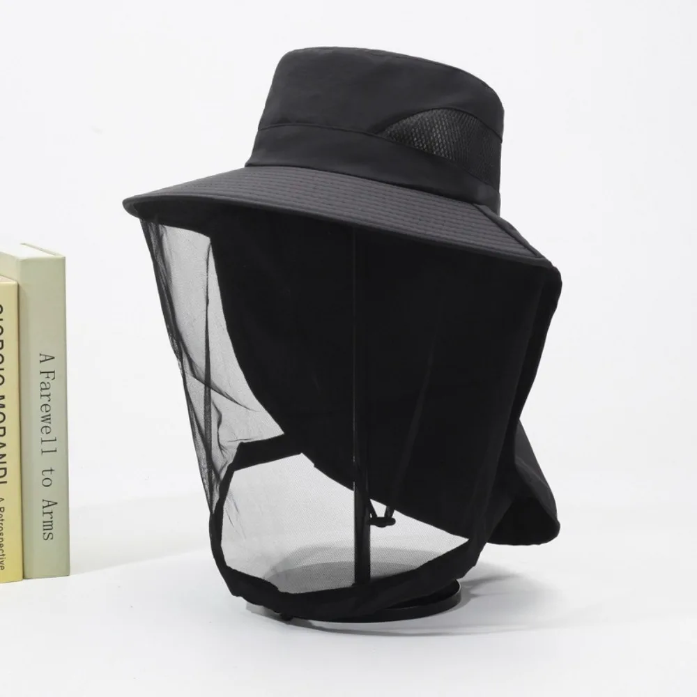 New Anti Mosquito Insect Bucket Hat Mesh Anti Bee Insect Proof Cap Net Beekeeper Protective Hat Outdoor