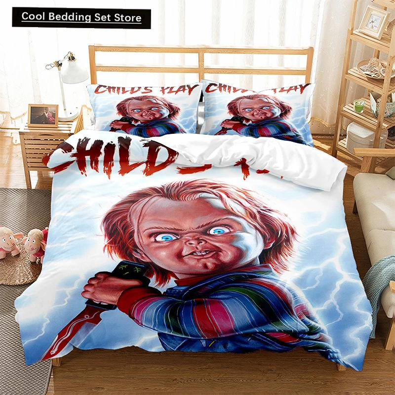 

Horrible Movie Child's Play Duvet Cover Set America Bedspread Single King Queen Full Size Soft Polyester Bedding Set Adult Teens