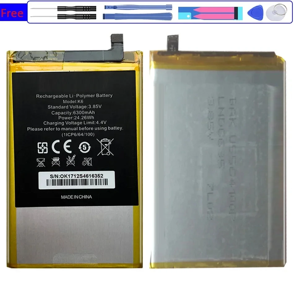 Battery 6300Mah For Oukitel K6 Bateria