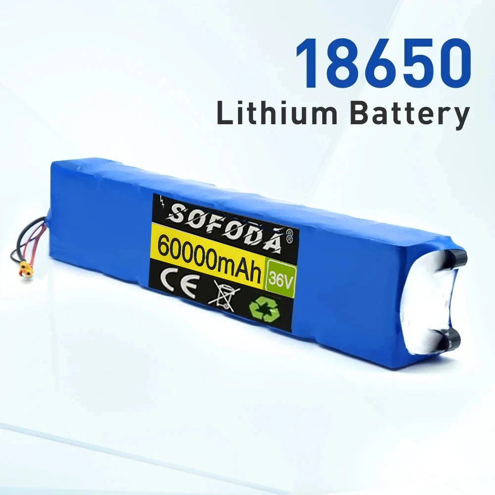 36V 60000mAh 10S3P 18650 Rechargeable Lithium Battery Pack for Xiaomi Mijia M365 36V 60Ah Scooter Electric Scooter BMS Board