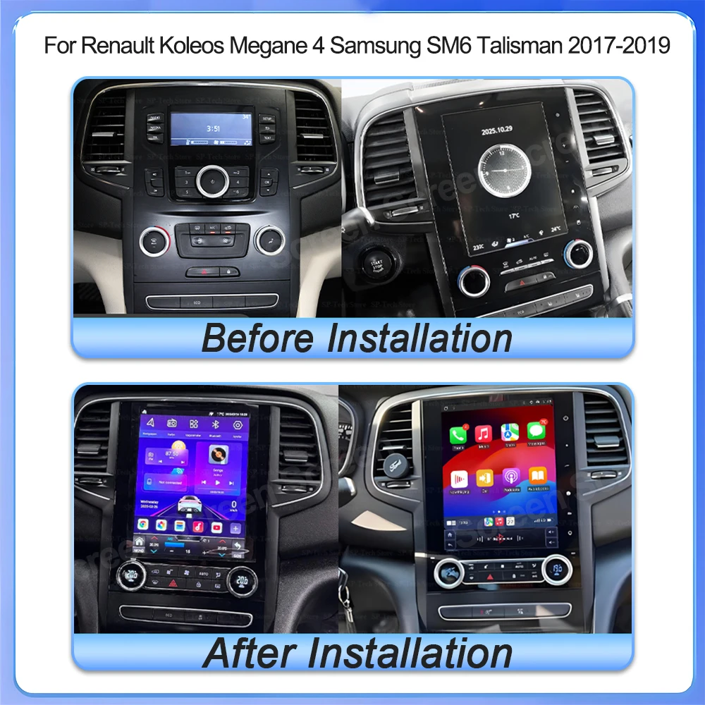 9.7 Inch For Renault Koleos Megane 4 Samsung SM6 Talisman 2017-2019 Android 15 Car Radio Carplay GPS Multimedia Video Player 5G view 2