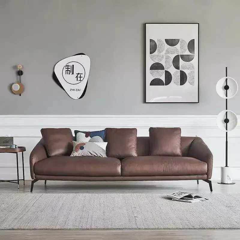 

Для современного дизайна в стиле лофт, диван с металлическими ножками, мебель для гостиной, секционный кожаный диван