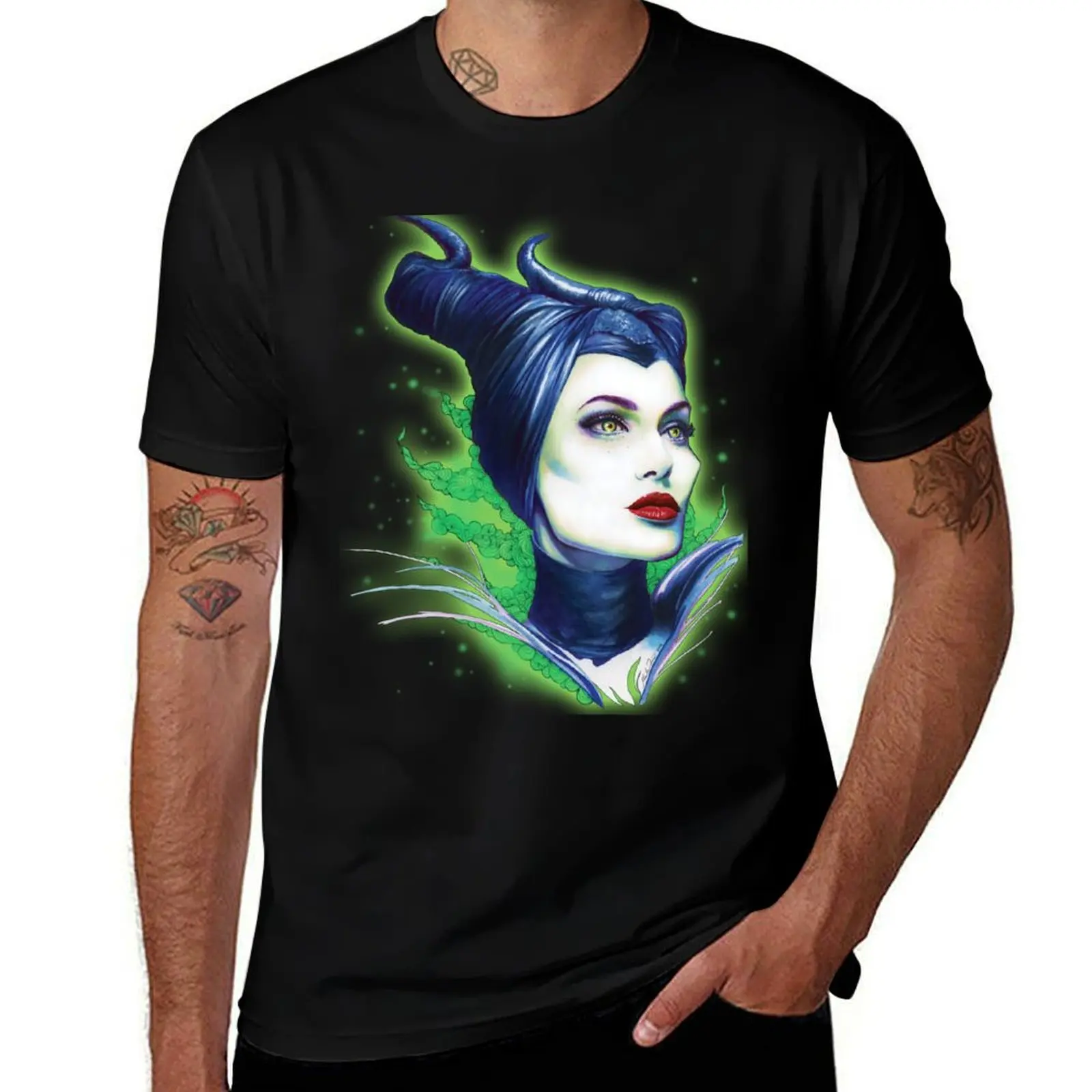 Maleficent T-Shirt oversized graphic tee cotton man t-shirts men clothes