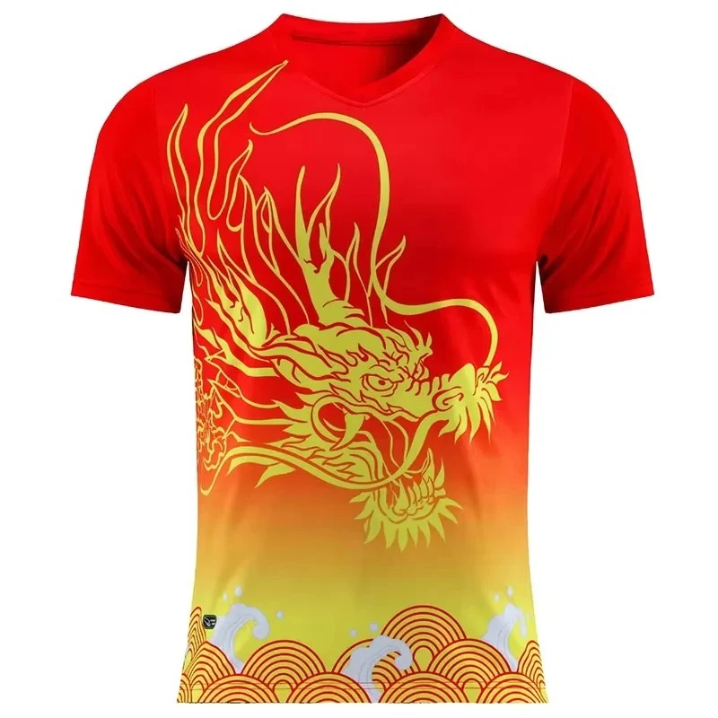 Team Table Tennis T-shirt, Quick Drying Gym Fitness Training Shirt, Sports Running T-shirt
