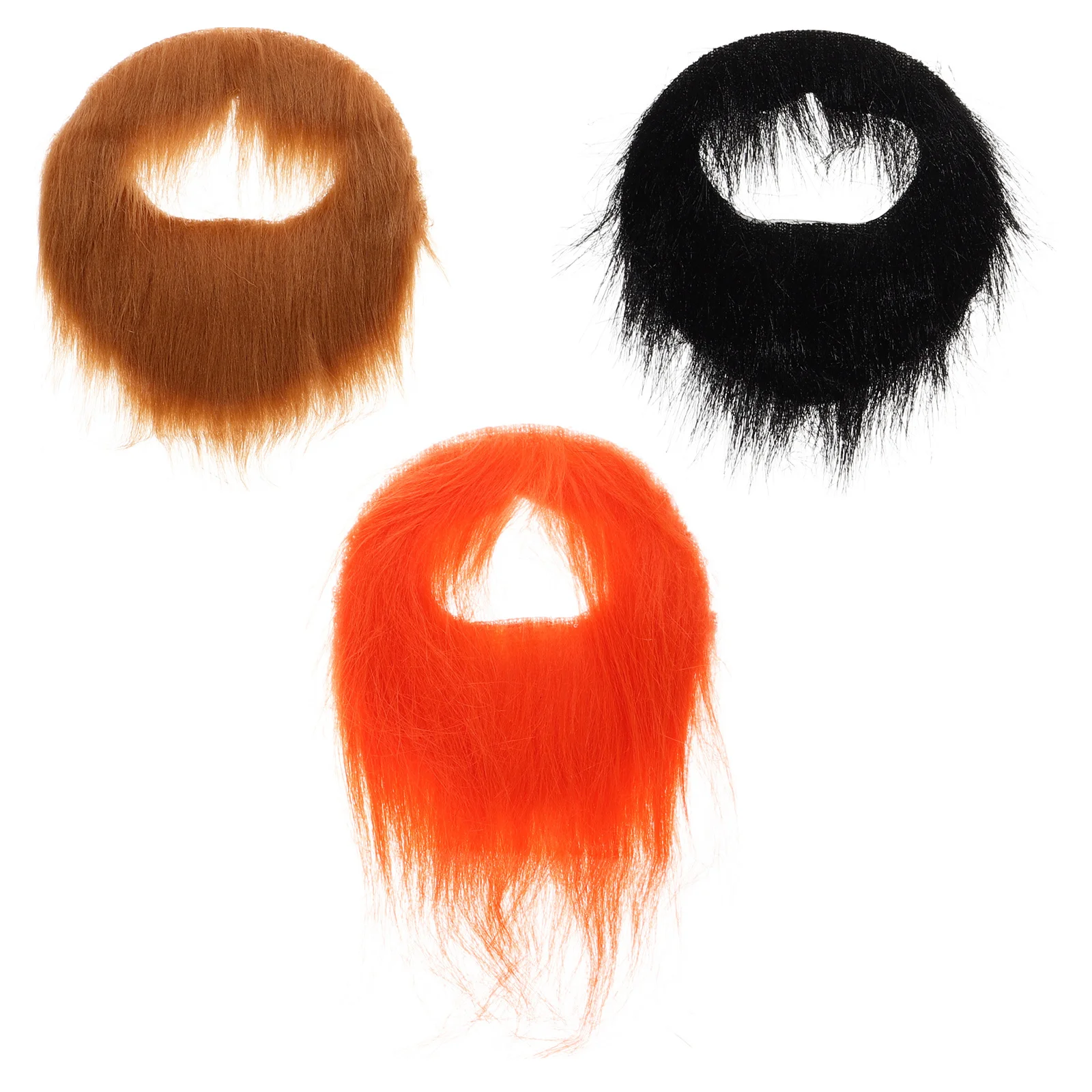 3 uds. De barba falsa de Halloween, autoadhesiva, bigote realista, disfraz de barba, pelo Facial para fiesta, accesorios de Cosplay, disfraz de pelo Facial