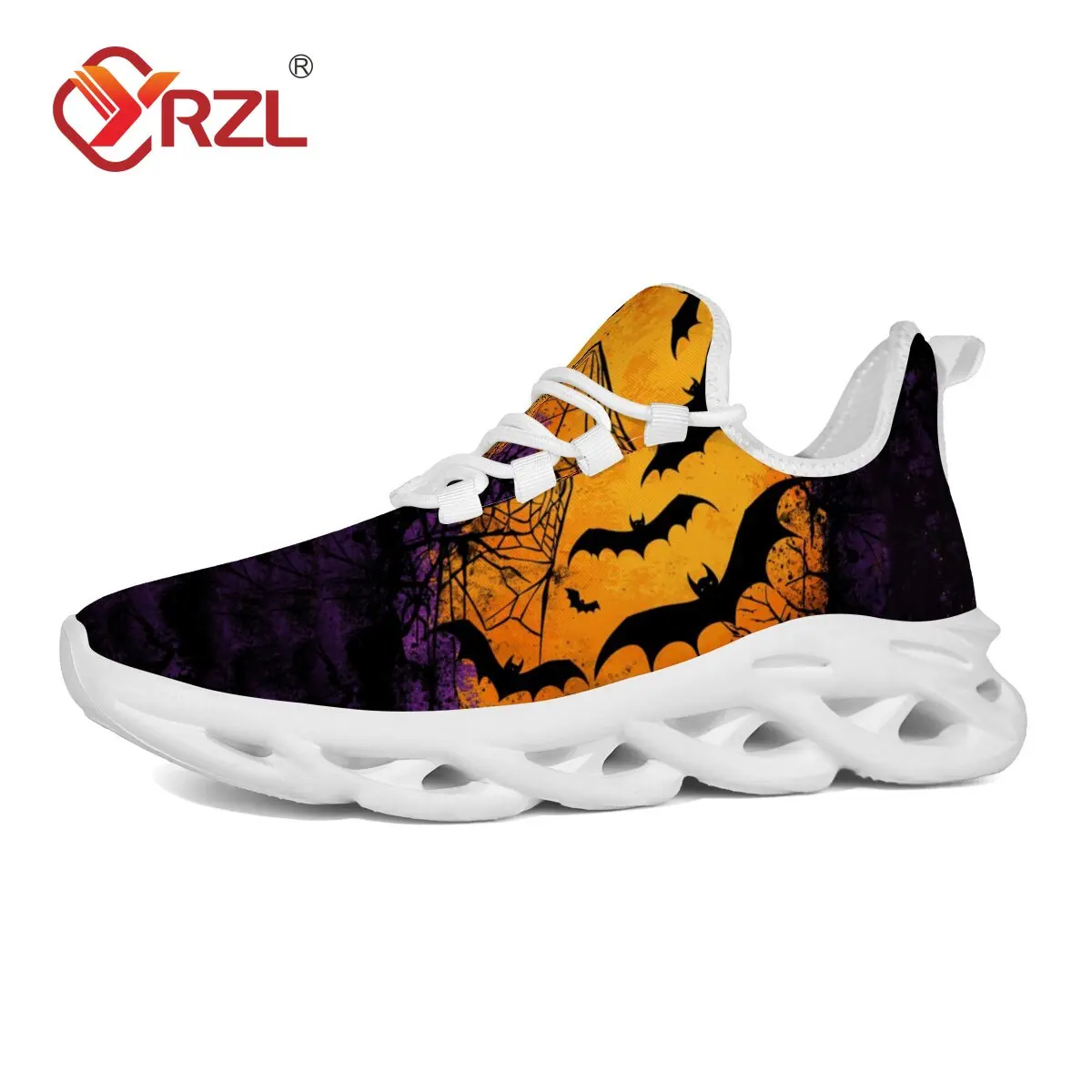 

YRZL Men's Sneakers Halloween Design Lightweight Anti-Slip Gym Walking Comfortable Wear-Resistant Casual Shoes Outdoor Footwear