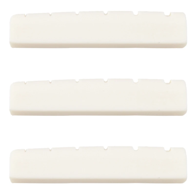 NEW-3X Guitar Guitar Bridge Ivory Bone Bone Nut Saddle Acoustic Bridge Saddle