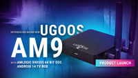 UGOOS AM9 Smart Tv Box Android 14.0 Amlogic S905X5 Cortex-A510 LPDDR4X 4GB 64GB WIFI6 BT5.2 Lan Set Top Box 8K Media Player