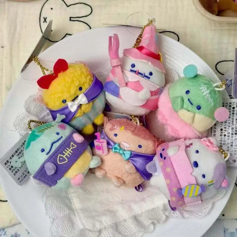 Kawaii Cartoon Sumikkogurashi Halloween Devil Plush Toys Keychain Creative Bag Couple Pendant Stuffed Doll Friend Birthday Gift