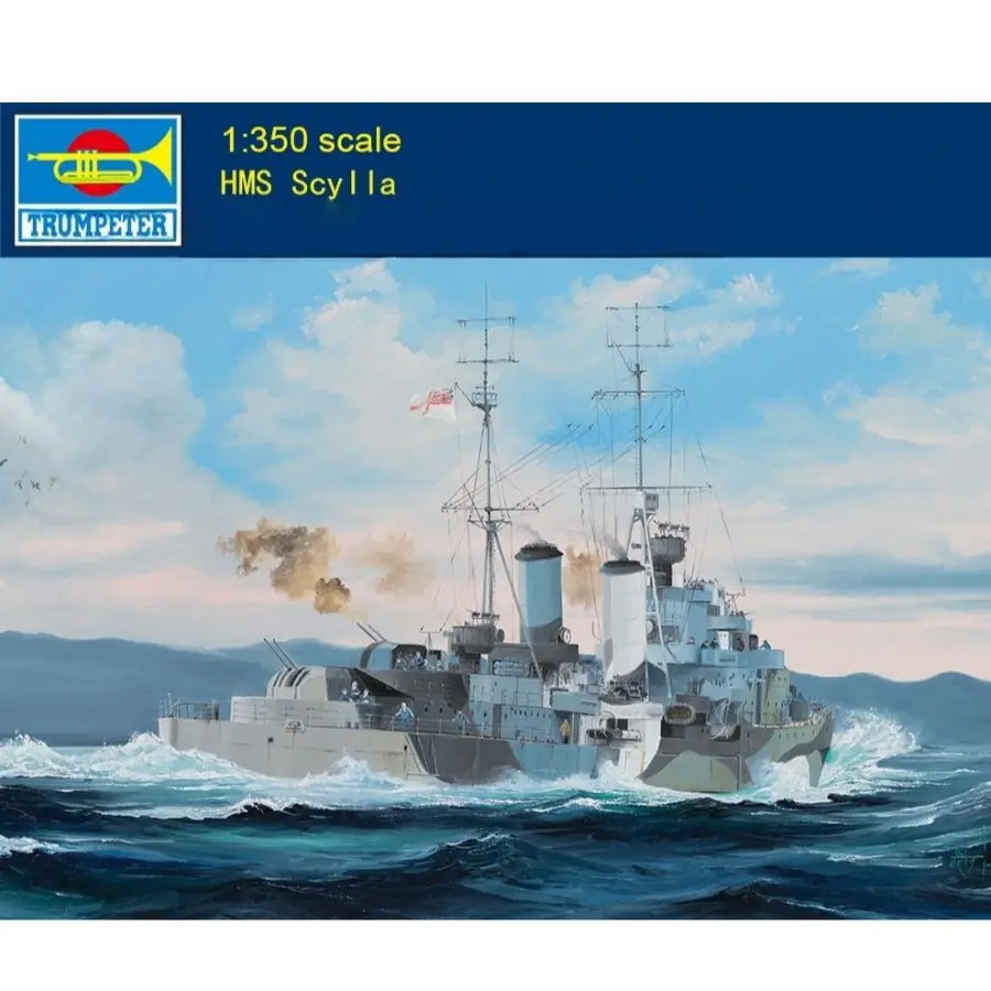 

Trumpeter Scale HMS Scylla Cruiser Plastic Model Warship Kit 05368 1:350