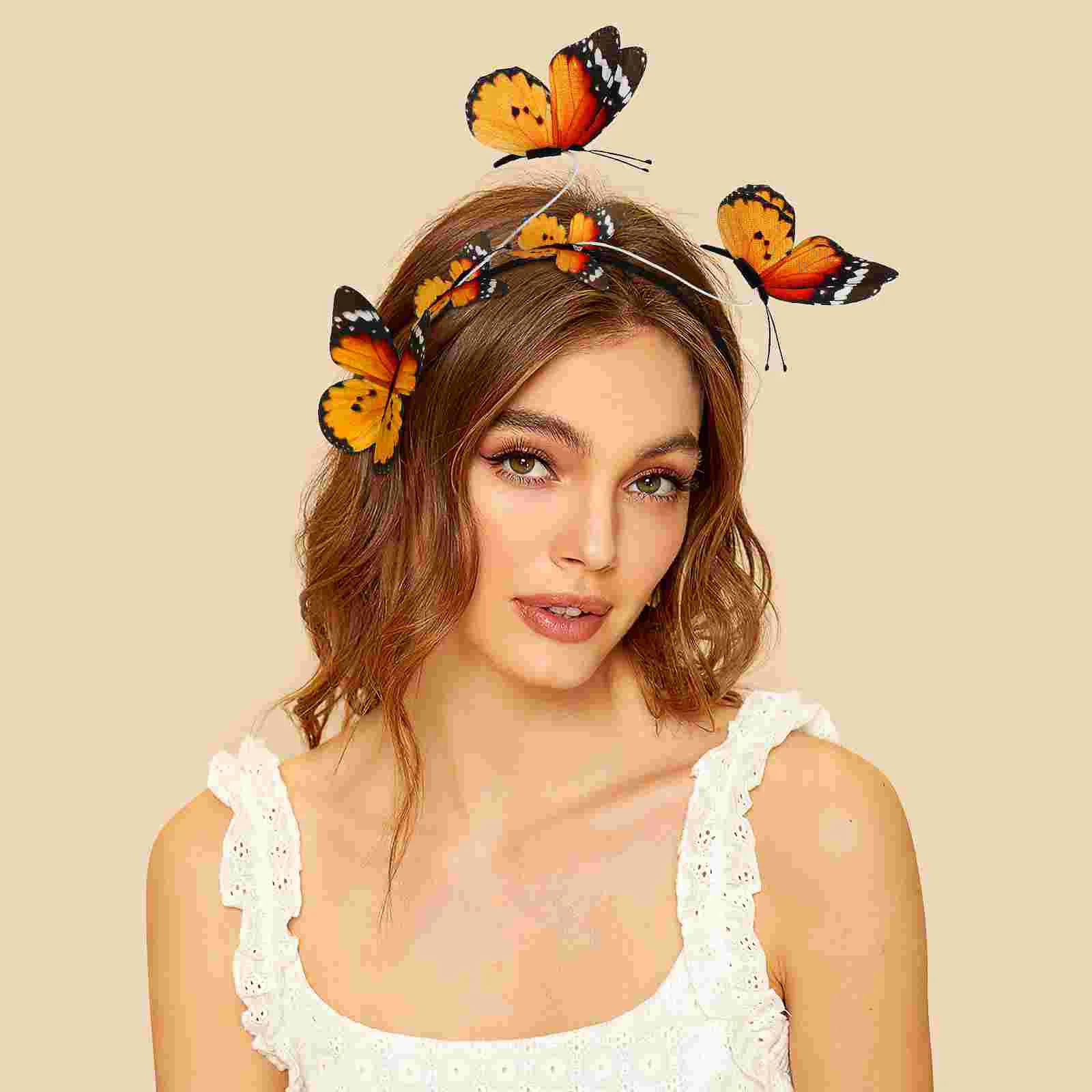 

Butterfly Headdress Headband for Women Hairbands Fascinator Crown Girls Headbands