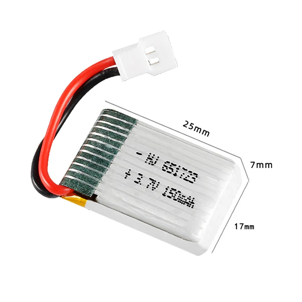 3.7v 150mah 30C สําหรับ H2 H8 H48 U207 แบตเตอรี่ RC Quadcopter อะไหล่ 651723   แบตเตอรี่สําหรับ H8 แบตเตอรี่สําหรับของเล่นเฮลิคอปเตอร์ 5 ชิ้น/ล็อต