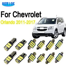 13Pcs Canbus For Chevrolet Chevy Orlando 2011 2012 2013 2014 2015 2016 2017 Car Bulbs LED Interior Map Dome Trunk Light Kit