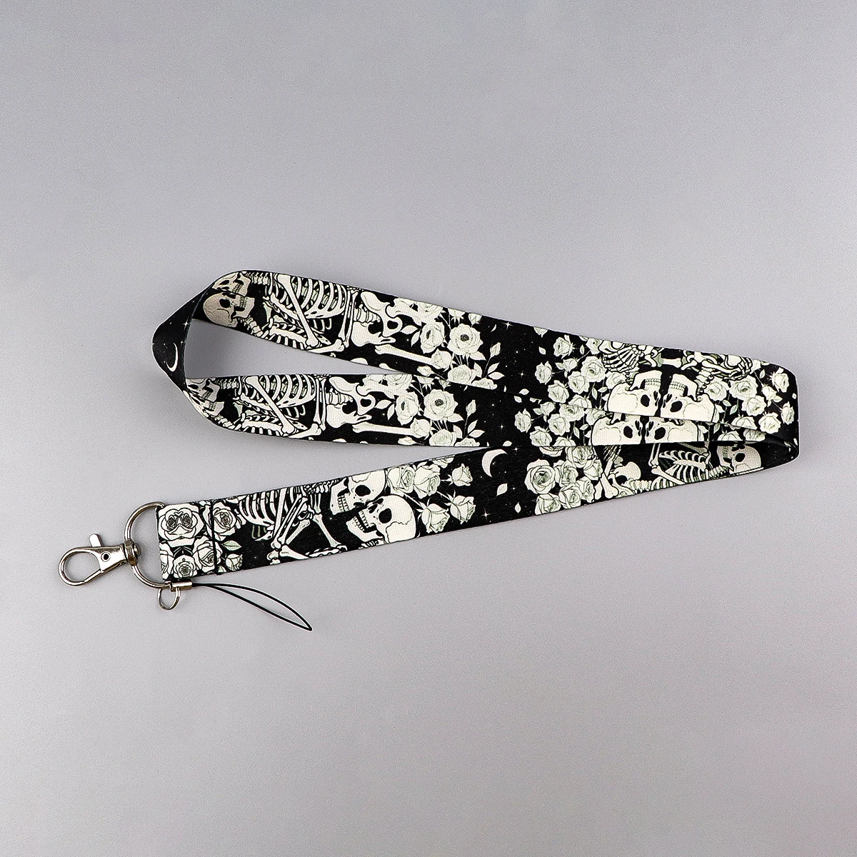 Moon Butterfly Skull Lanyard Neck Strap Keychain Card Cover Badge Holder Mobile Phone Hang Rope Keyring Anime Accessories Gifts
