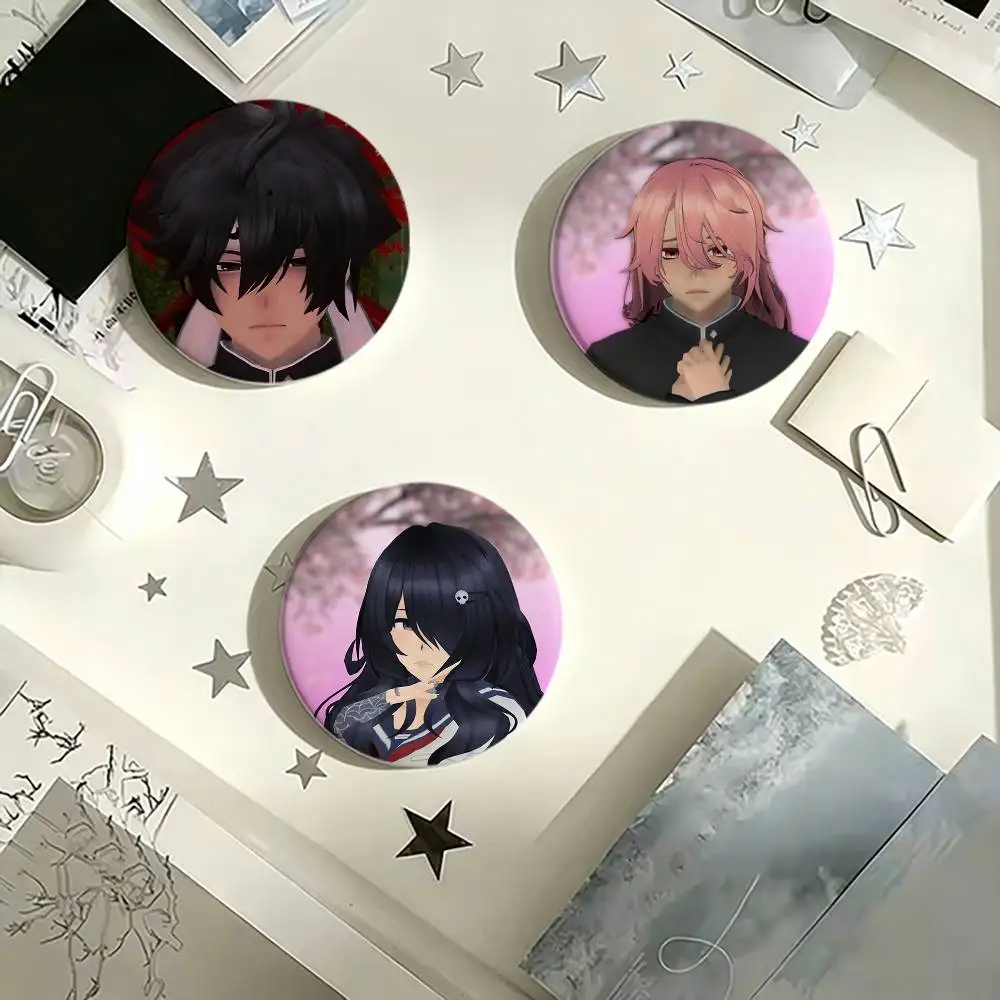 

Y-Yandere Simulator Badges Creative Tinplate Button PinsBrooch Badge Clothes Backpack