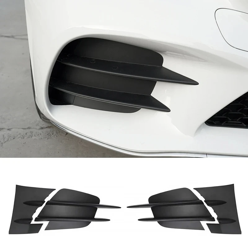 For Mercedes Benz C Class W205 2019-2021 Left Right Girlle Fog Lamp Cover Grill Bumper Trim A2058857202 2058857302 A2058858502