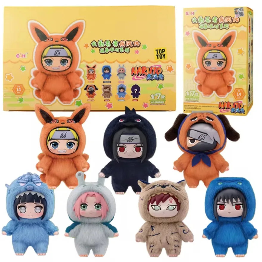 

// ГОРЯЧАЯ новинка 1: 1, обновленная версия TOP TOY Naruto EAKI, милый зверь, вечерние Саске, виниловая милая плюшевая слепая коробка, фигурка, кулон, подарок