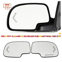 Door Wing Rearview Mirror Glass Side Mirror Lens Heated Glass For Chevy Chevrolet Avalanche Silverado Suburban Tahoe 1500 3500