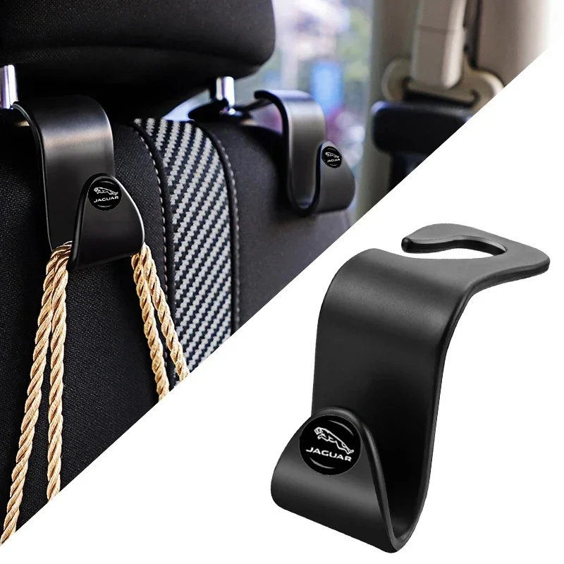 2Pc Auto Seat Headrest Hook Storage Hanger Interior Accessories For Jaguar R XEL XFL E-PACE F-PACE I-PACE XJ XF XE XK F X200 250