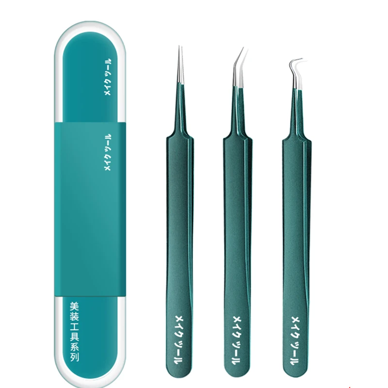 Acne-naaldcelklemset voor het verwijderen van mee-eters, schrapen, sluiten van de mond en het knijpen van acne-gereedschappen met pincet