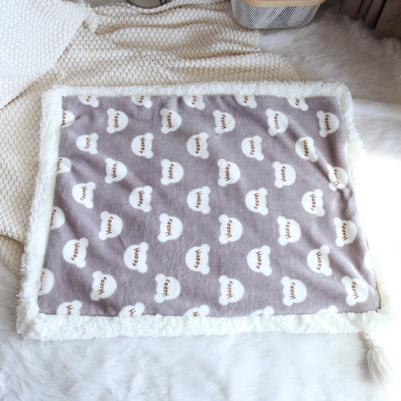 Esteras suaves para dormir para mascotas, mantas cálidas para perros y gatos, sábanas bonitas para mascotas de invierno, cómodas, mantas para gatos, suministros de calentamiento para mascotas