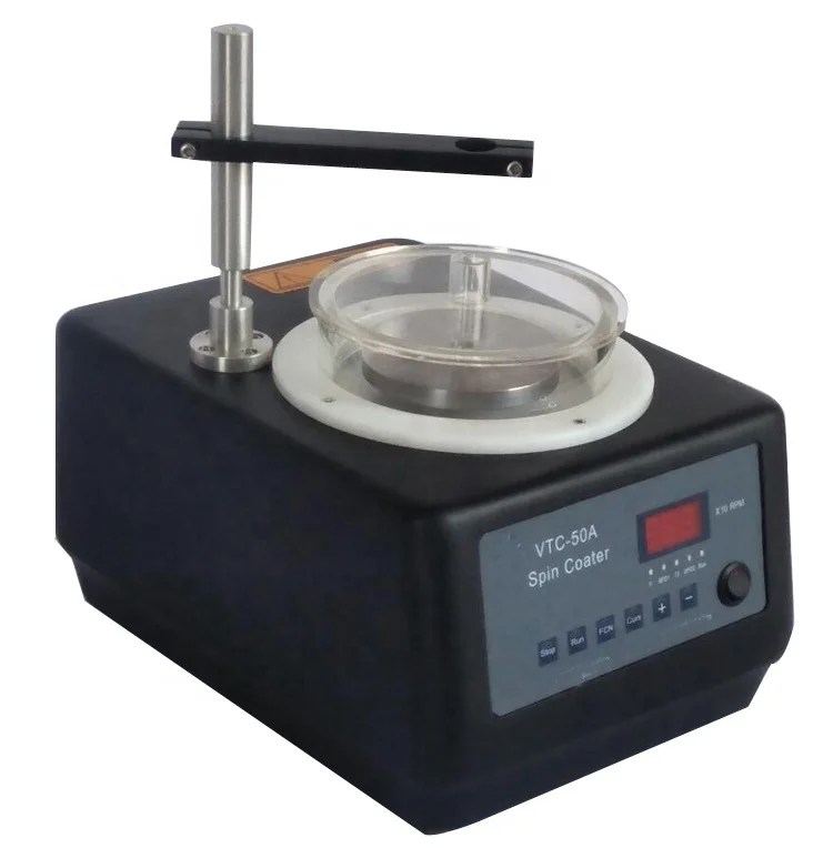 

Economic Desktop Vacuumless Spin Coater: Max. 8000 Rpm, 4" Wafer (Ar Gas Compaitable) - VTC-50A