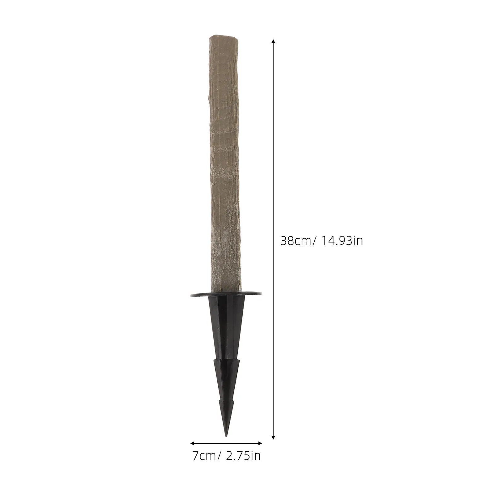2Sets Faux Bonsai Replacement Tree Trunk Artificial Potted Plant Insert Rod DIY Ground Spike Stem Stake for Garden Yard Planter