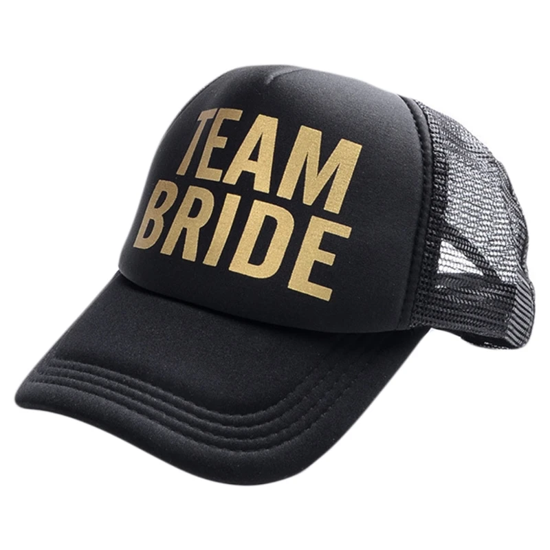 Baseball Unisex Bride Tribe Groom Letters Bachelorette Adjustable Mesh Hat