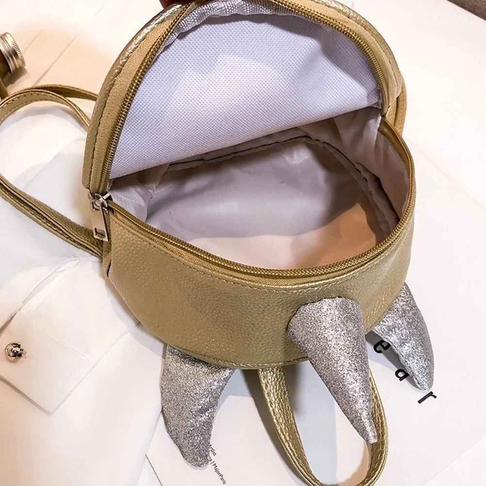 

Unicorn Design Backpack Women'S Pu Large Capacity Adjustable Shoulder Strap Smooth Zipper Sequin Surface School