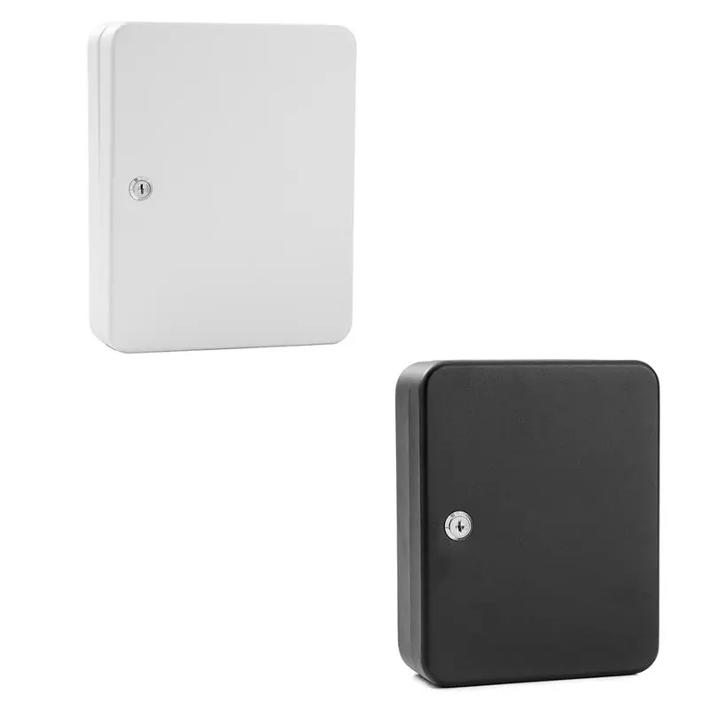 BAAE Wall Mount Key Cabinet Metal Construction Security Lock Key Box Key Card Slot Holders 20 Keys Organizer Storage A