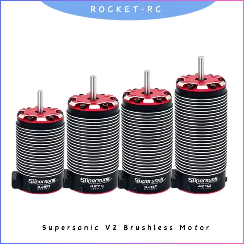 

Rocket-RC Supersonic V2 Brushless Motor 4268 4274 4282 4292 Sensor Port 5.0mm Shaft 6.5mm Connector for 1/8 1/7 RC Racing Car