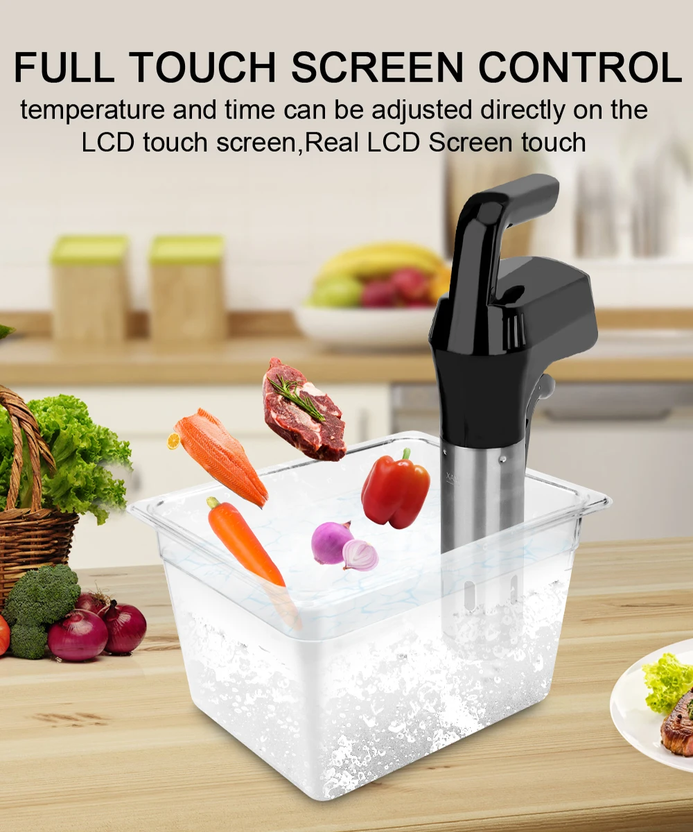 App Control Sous Vide Cooker IPX7 Waterproof Heater Immersion Circulator Slow Cooker with Digital Display Reservation Function