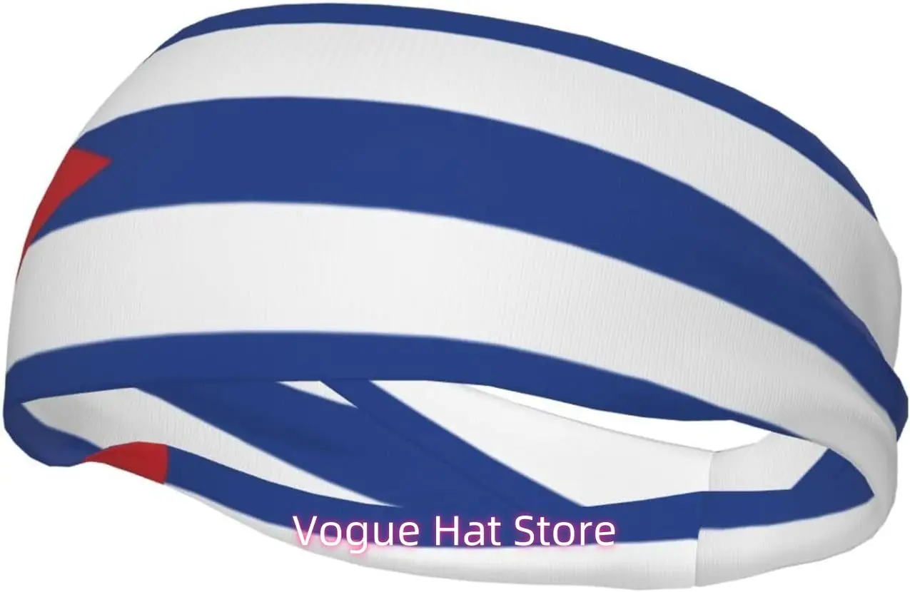 

Cute Flag Cuba-10 Sweatband Sports Headband Hair Accessories for Women Men Running Cycling Yoga Fitness Workout