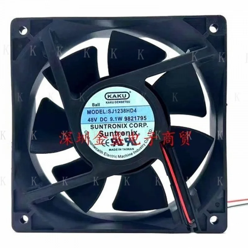 c-for-kaku-sj1238hd4-dc48v-91w-120-120-38mm-2線式デュアルボール軸流冷却ファン