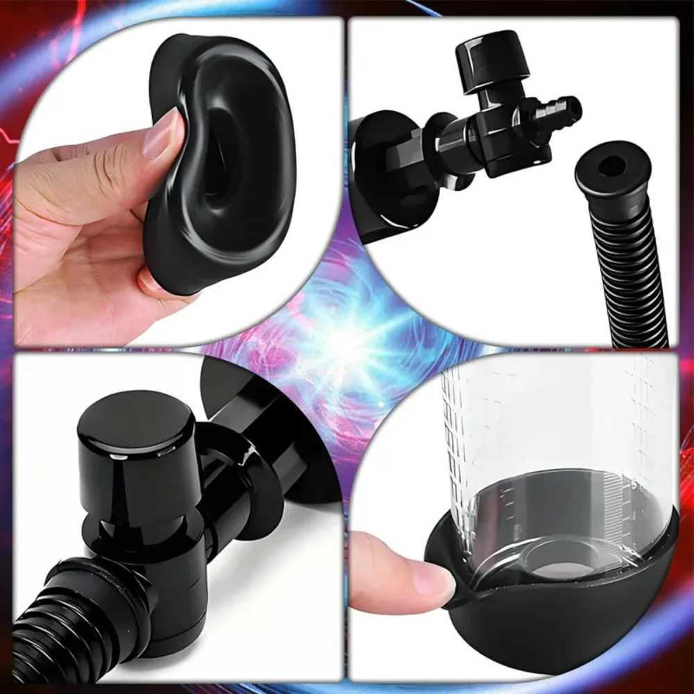 Male Penis Pump Manual Vacuum Pump Enlarger Big Dick Stimulate Extender Masturbator Dick Lasting Trainer Masturbator Man Sex Toy view 5