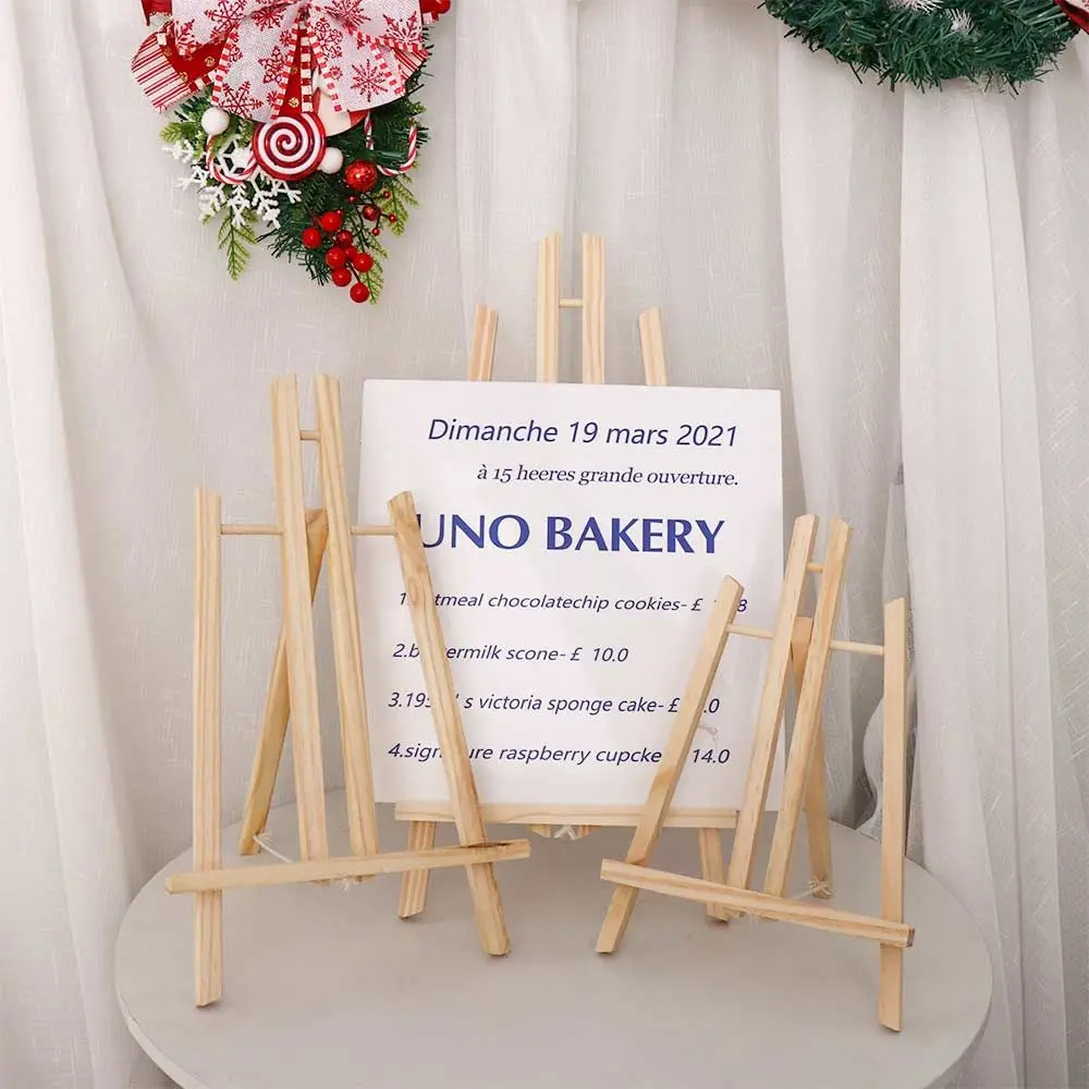 Students Artist Tabletop Wooden Exhibition Display Stand Painting Easel Holder Shelf