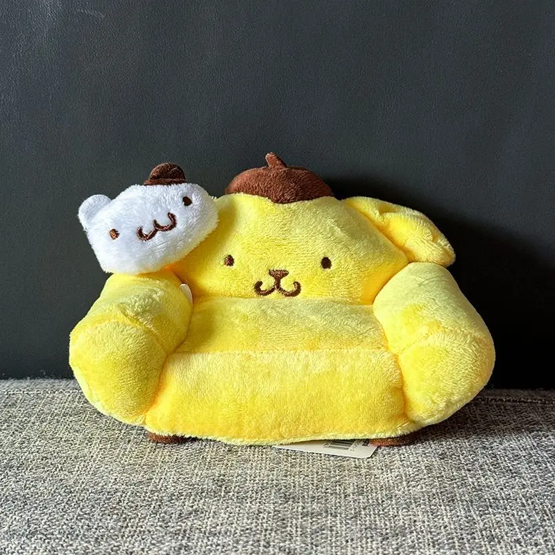 

Sanrio Kuromi Pom Pom Purin Small Sofa Pp Cotton Stuffed Plush Toy Cute Desk Ornament Doll Sofa Take Photo Girl's Birthday Gift
