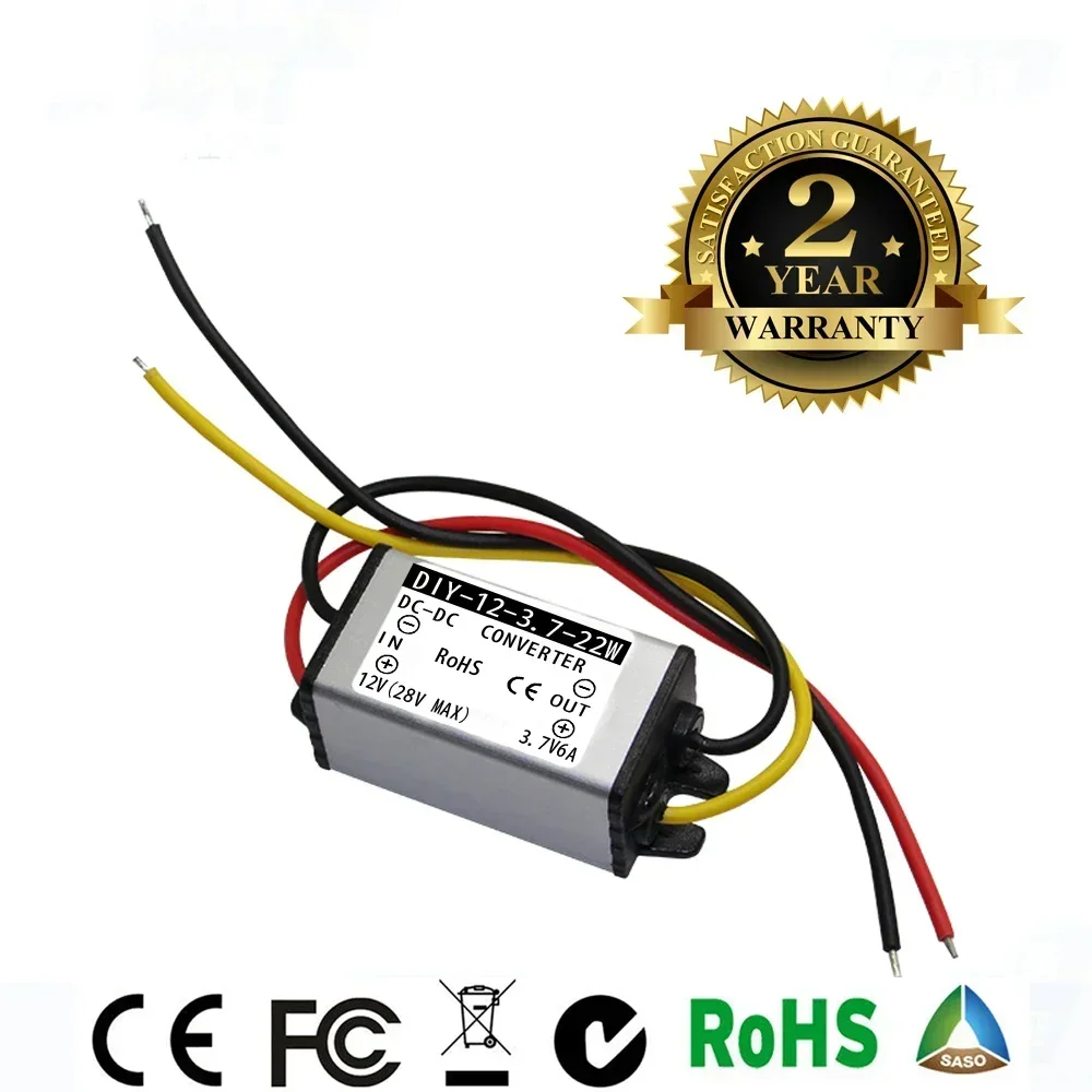 DC 12V 24V (6V-28V) ขั้นตอนลง 3.7V 6A 22W DC Converter Buckโมดูลแหล่งจ่ายไฟอะแดปเตอร์แรงดันไฟฟ้ากันน้ํา