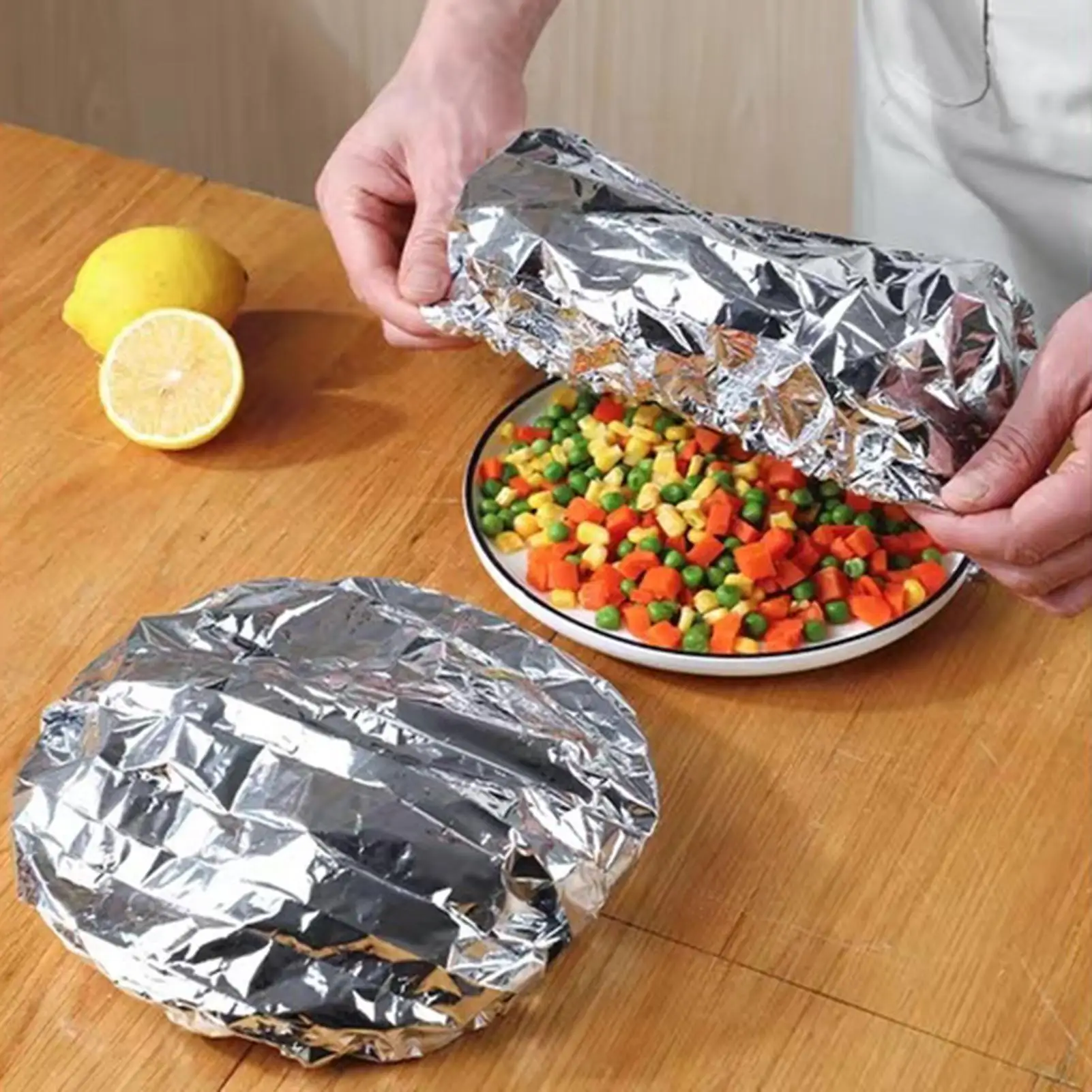 10pcs Reusable Aluminum Foil Bowl Cover Heat Insulation And Heat Preservation Food Grade Oven Takeaway for Home Kitchen Picnic