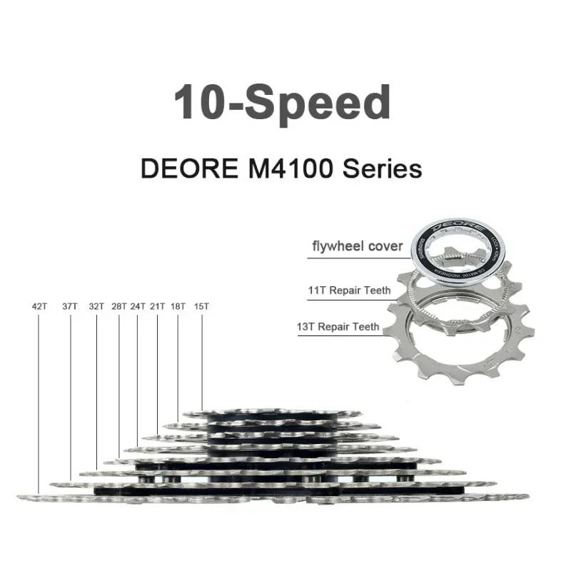 Deore CS M4100/M5100/M6100/M7100/M8100 Cassette 10/11/12 Speed K7 HG 42/ 46/51T Mountain Bike Sprocket 10/11/12V MTB Flywheel