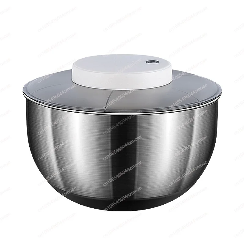Fruit and Vegetable Washing Stainless Steel Electric Vegetable Dehydrator Household Fruit Salad Rotary Water Thrower