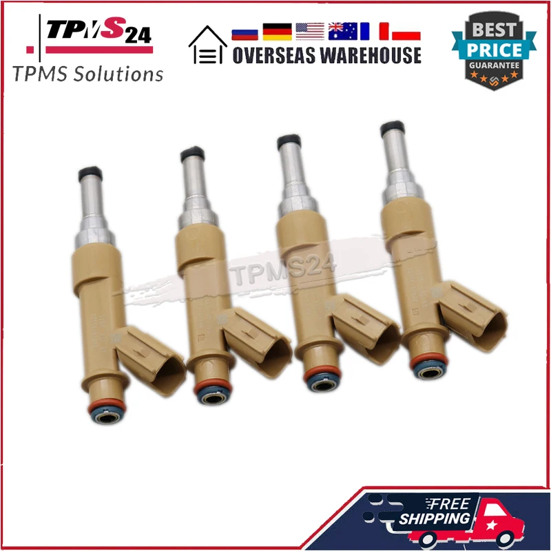 Set of 4 Fuel Injectors 23250-0T020 For Toyota Corolla Matrix 1.8L 2009-2015 New
