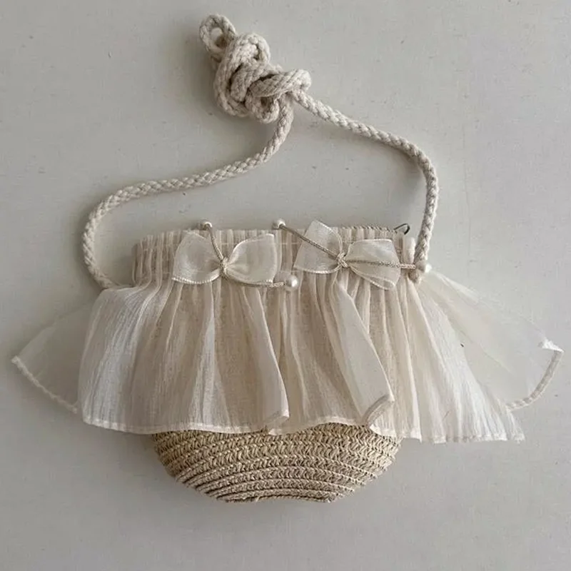 

Sweet Lolita Bags Original Lace Bow Elegant Pearl 2025 New Single Shoulder Crossbody Bag Fashion Casual Elegant Handbag