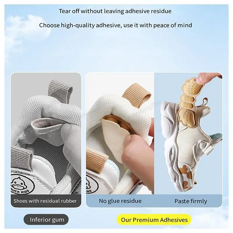 Children\'s Heel Pads Inserts Shoe Backs for Sneakers Heel Stickers Shoe Size Reducer Foot Care Heel Protectors for Womens Shoes