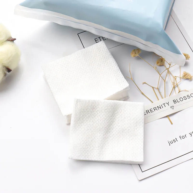 200 pezzi di cotone bagnato elasticizzato monouso per risparmio idrico batuffolo di cotone portatile per la rimozione del trucco pezzo di cotone carta per maschera facciale traspirante